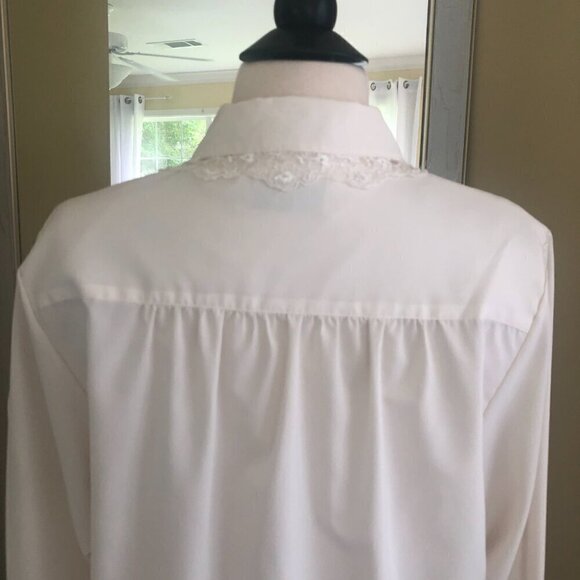 Vintage ORVIS Button Down Shirt Blouse Size 10 Modest Office - Picture 5 of 7